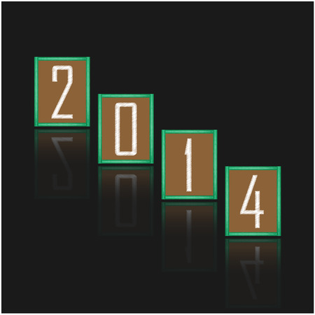 happy new year 2014 background,abstract background.vector illustrationのイラスト素材