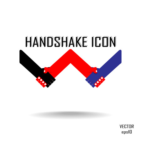 Handshake abstract sign vector design template  のイラスト素材
