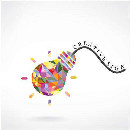 Creative light bulb Idea concept background design for poster flyer cover brochure のイラスト素材