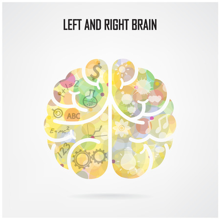Creative brain Idea concept background design for poster flyer cover brochure ,business dea ,abstract background vector illustrationのイラスト素材