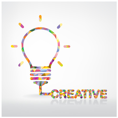 Creative light bulb Idea concept background design for poster flyer cover brochure ,business idea ,abstract background.vector illustration contains gradient meshのイラスト素材