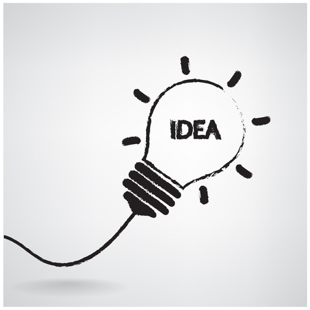 Creative light bulb Idea concept background design for poster flyer cover brochure ,business idea ,abstract background.vector illustration contains gradient meshのイラスト素材