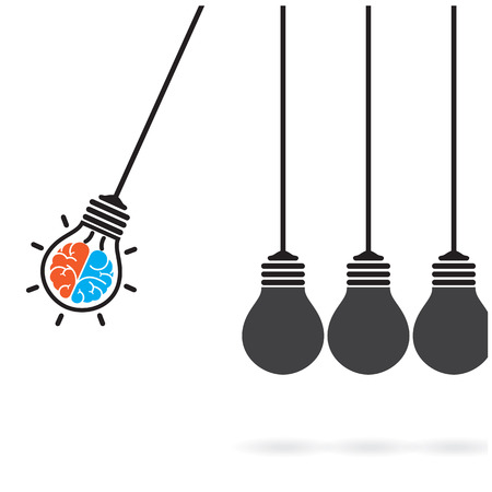 Newton's cradle concept on background,creative light bulb Idea concept,business idea ,abstract background.vector illustration
のイラスト素材