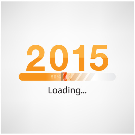 New year 2015 loading background,happy new year template.vector illustrationのイラスト素材