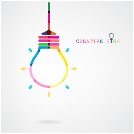 Creative light bulb Idea concept background ,design for poster flyer cover brochure ,business idea ,abstract background.vector illustrationのイラスト素材