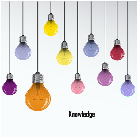 Creative light bulb Idea concept backgroundのイラスト素材