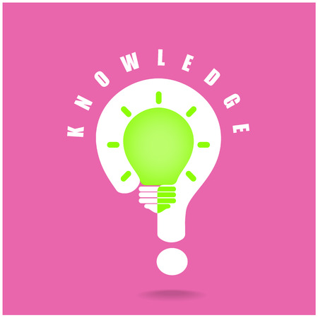 Creative light bulb symbol and question mark sign on background. Knowledge and education sign. Vector illustrationのイラスト素材