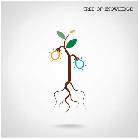 Tree of Knowledge concept. Education and business sign. Vector illustrationのイラスト素材