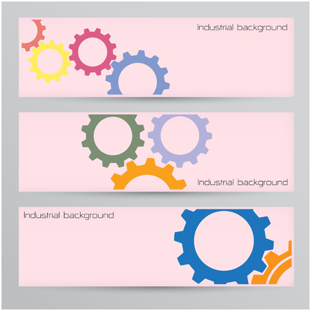 Industrial banner background concept. のイラスト素材