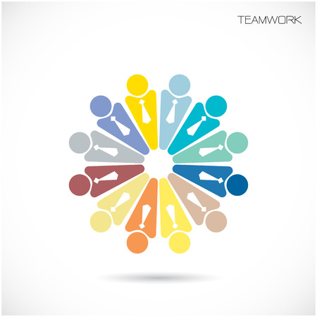 Team Partners Friends sign design vector template. Together union symbol of friendship, . Business Teamwork cooperation icon. Vector illustrationのイラスト素材