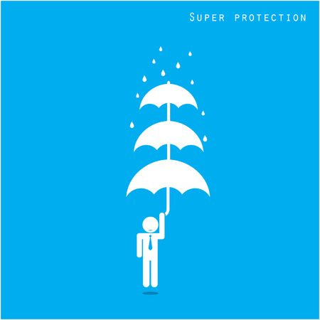 Businessman standing out from the crowd. Business idea and preparation concept. Vector illustrationのイラスト素材