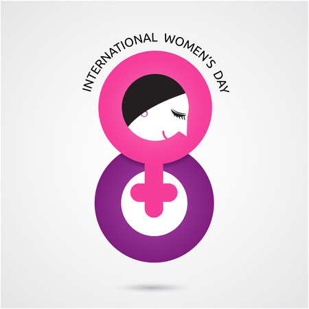 8 March, International Women. Vector illustrationのイラスト素材