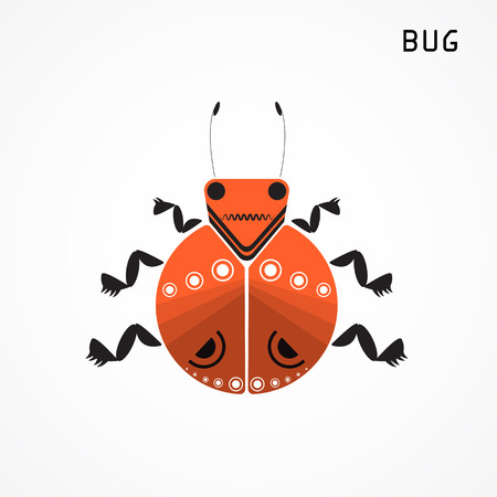 Bug sign. Insect icon. Vector illustration.のイラスト素材