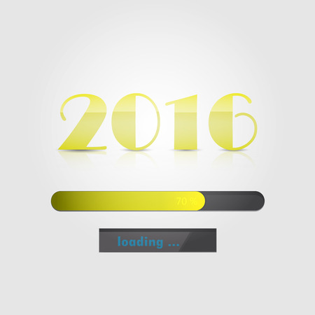 Happy New Year 2016.Colorful greeting card design.Vector illustration for holiday design. Party poster, greeting card, banner or invitation template.のイラスト素材