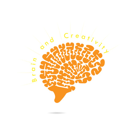 Creative brain abstract vector design template. Corporate business industrial creative symbol.Vector illustrationのイラスト素材