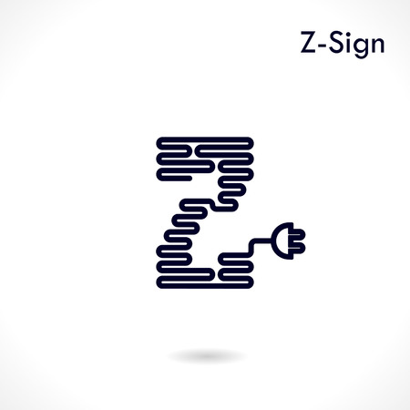 Creative Z- letter icon abstract logo design vector template.Creative Z- alphabet vector design.Business and education creative logotype symbol.Vector illustrationのイラスト素材