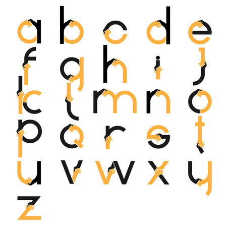 Creative letter icon abstract logo design vector template with handshake sign.Business offer,partnership icon.Corporate business and industrial logotype symbol.Vector illustrationのイラスト素材