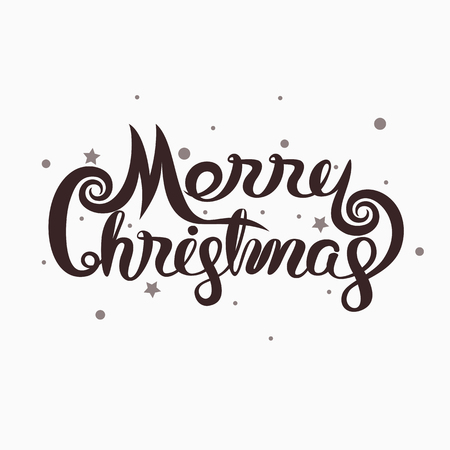 Merry Christmas Typographical Design Elements.Merry Christmas vector text calligraphic lettering design card template.Creative typography for Holiday greeting Poster.Calligraphy font style banner.Vector illustrationのイラスト素材