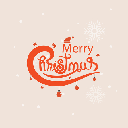 Merry Christmas Typographical Design Elements.Merry Christmas vector text calligraphic lettering design card template.Creative typography for Holiday greeting Poster.Calligraphy font style banner.Vector illustrationのイラスト素材