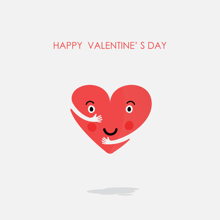 Heart icons vector icon design template. Love concept. Valentine's Day vector card. Love and Happy Valentines day concept. Vector illustration.のイラスト素材