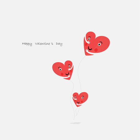 Heart icons vector design template. Valentine's Day Vector Card. Loveのイラスト素材