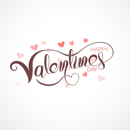 Happy Valentines Day Typography Poster.のイラスト素材