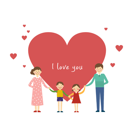 happy family dayのイラスト素材