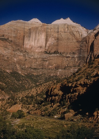 Mountain Landscape in Zion National Park, Utah, U S Aの写真素材