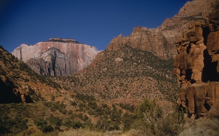 Zion National Park Mountains Utah, United States of Americaの写真素材