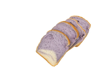 Homemade bread making from purple sweet potato.の写真素材