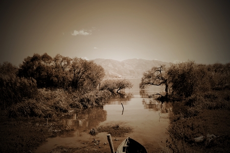 Memories of erhai Lakeの写真素材