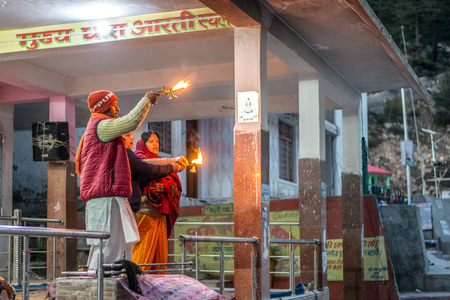 Gangotri, Uttrakhand, india - October 8, 2018 : Gangotri - Uttrakhand, India, October 8, 2018 -...