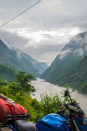 Photo of himalayan mountain top above the clouds, himachal, Indiaのeditorial素材