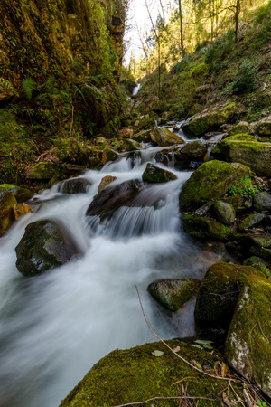 Photo of milky Water stream in himalayas - waterfall inIndiaの写真素材