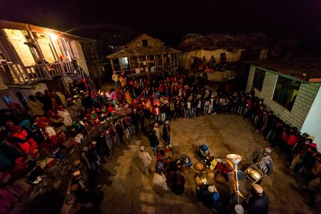 Kullu, Himachal Pradesh, India - December 07, 2018 : Photo of program nati dance in himalayaのeditorial素材