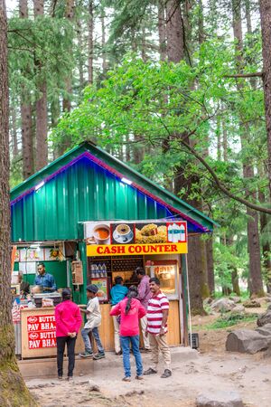 Manali, Himachal Pradesh, India - May 07, 2019 : Photo of Tourist enjoying in van vihar national park in himalayasのeditorial素材