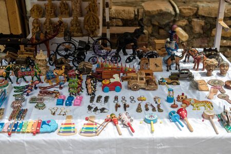 Jaisalmer, Rajasthan, India - July 29, 2019 : Local Shop in Jaisalmer Fort -のeditorial素材