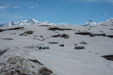 Snow Covered Rohtang pass in June -
