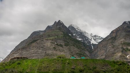 landscape with and mountain ranges. natural mountain in himalayas