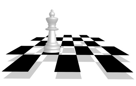 chess. Queen on the battlefield in perspective.のイラスト素材