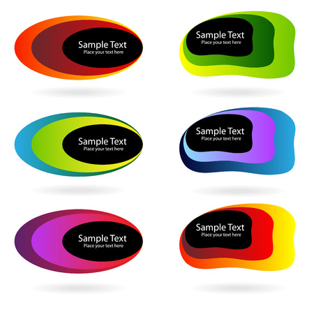 Set of colorful abstract vector bubblesのイラスト素材