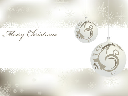 Vector silver christmas greeting cardのイラスト素材