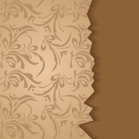 Vector page with damask background and space for textのイラスト素材