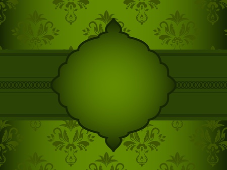 Vector vintage green greeting cardのイラスト素材