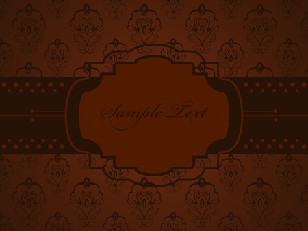 Vector vintage brown greeting cardのイラスト素材