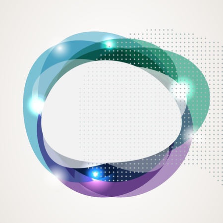 Abstract vector background with different green, blue, purple shapes and bright lightのイラスト素材