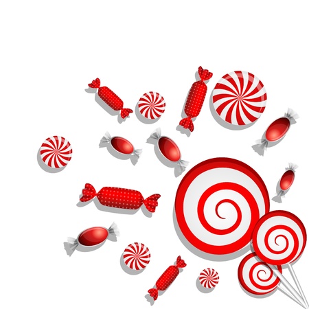   picture with different red candiesのイラスト素材