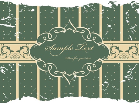 vintage wallpaper with frameのイラスト素材