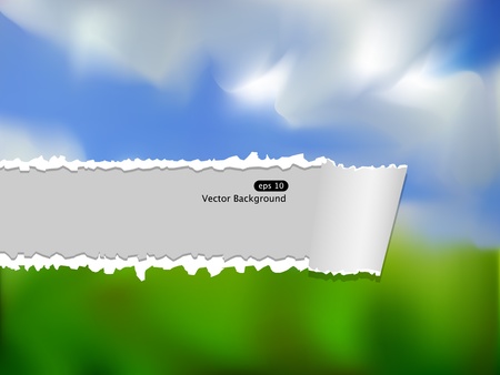 Vector picture of landscape and space for your textのイラスト素材