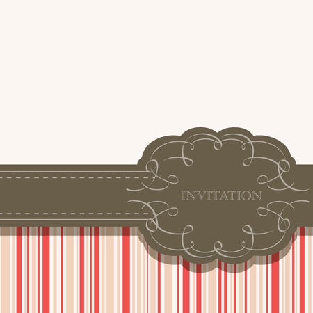 vintage black and pink greeting cardのイラスト素材